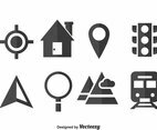 Map Legend Icons Vector