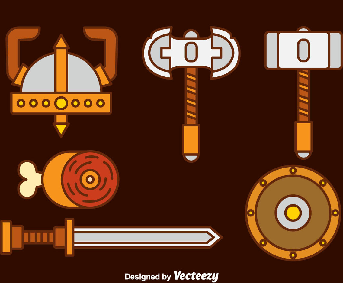 Barbarian Icons vector