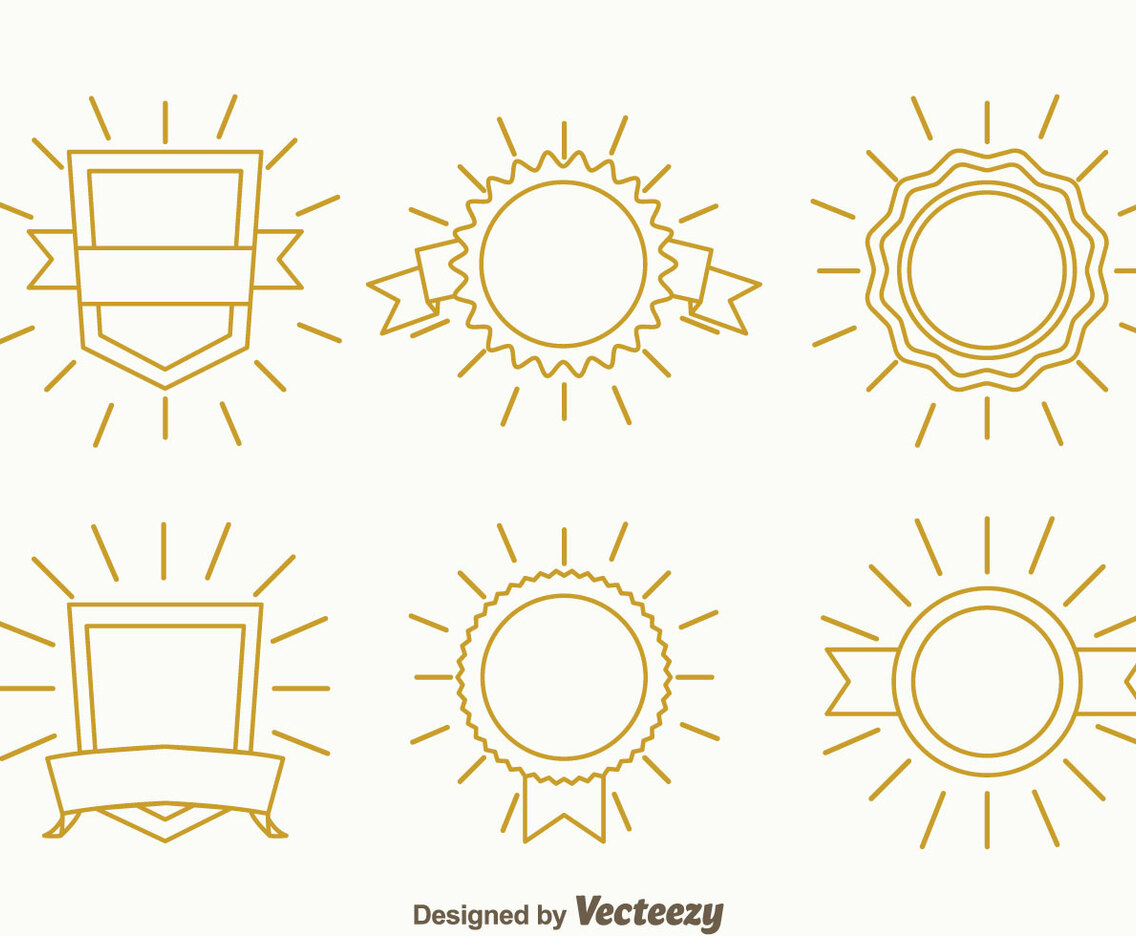 Blank Line Badge Vector