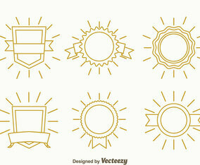 Blank Line Badge Vector