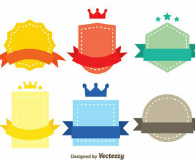 Colorful Badge Template Vector