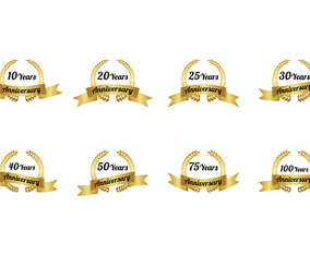 Aniversario Badge Vector