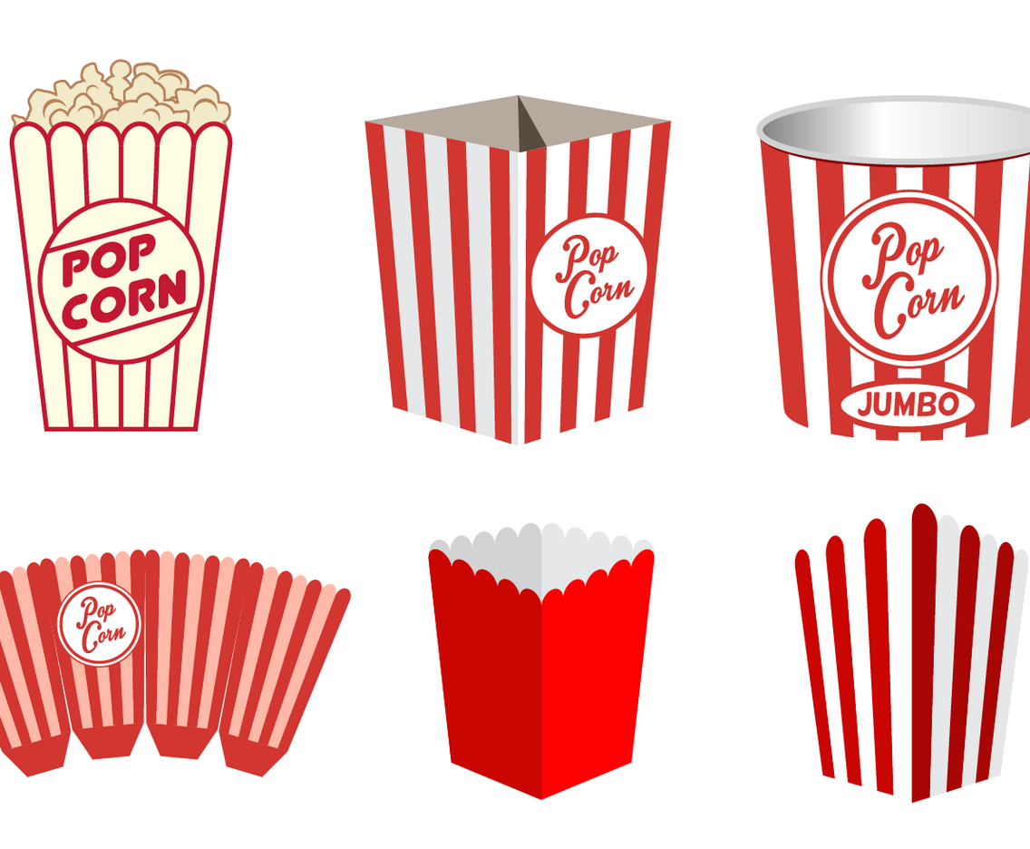 Free Popcorn Box Vector