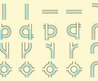 Road Line Icons
