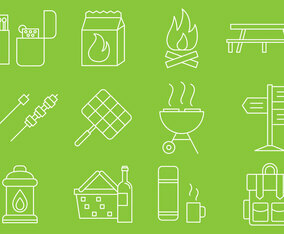 Picnic Line Icons