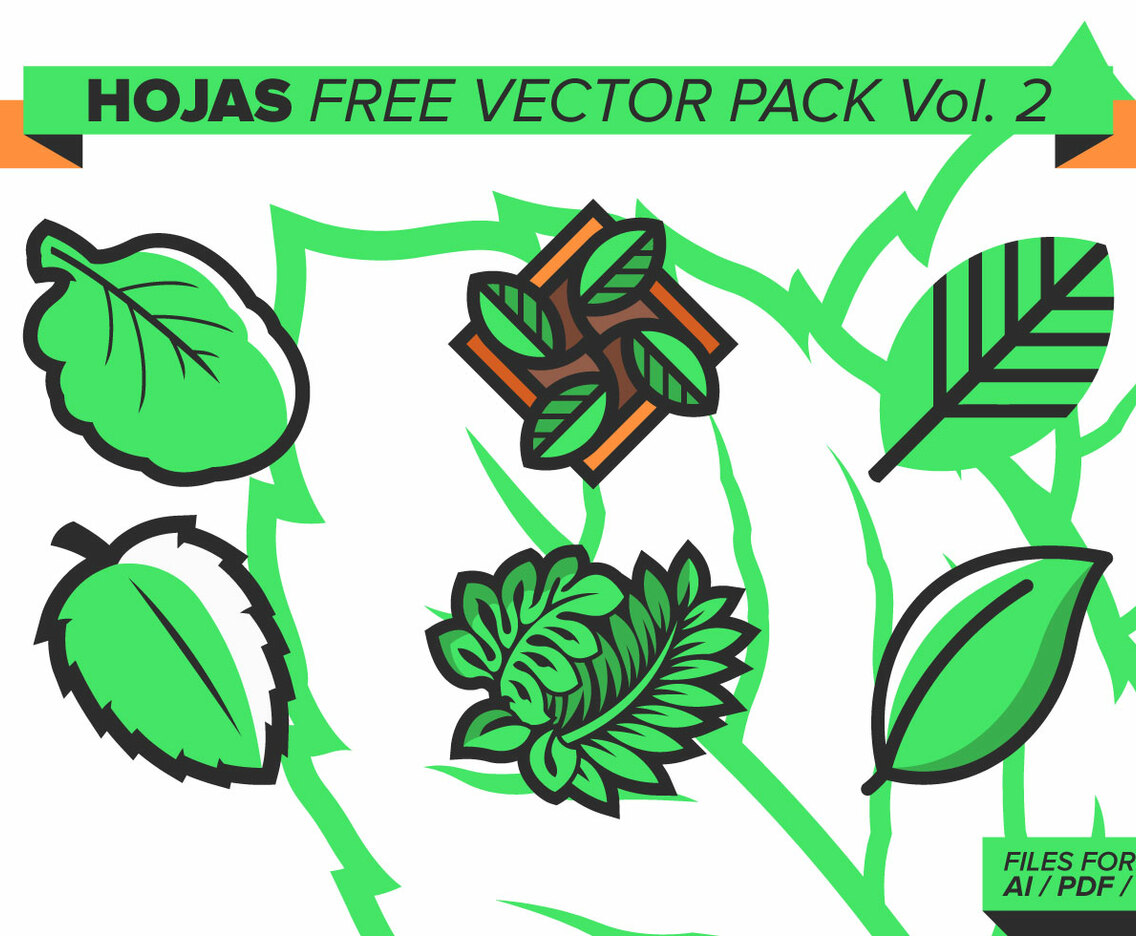 Hojas Free Vector Pack Vol. 2