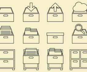 Cabinet Line Icons