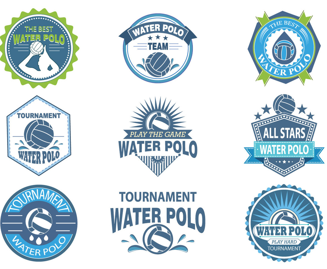 Water Polo  Labels and Stickers