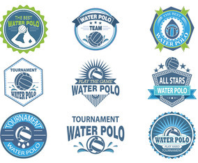 Water Polo  Labels and Stickers