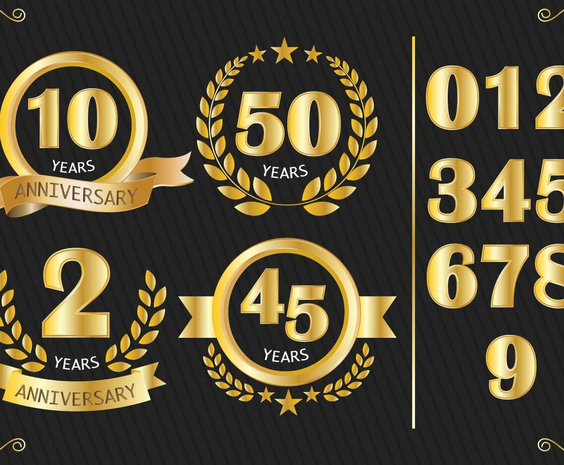 Anniversary Badges Vector