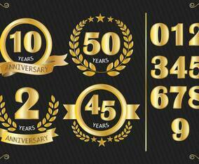 Anniversary Badges Vector