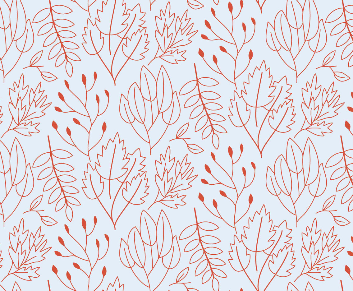 Outline Plants Pattern