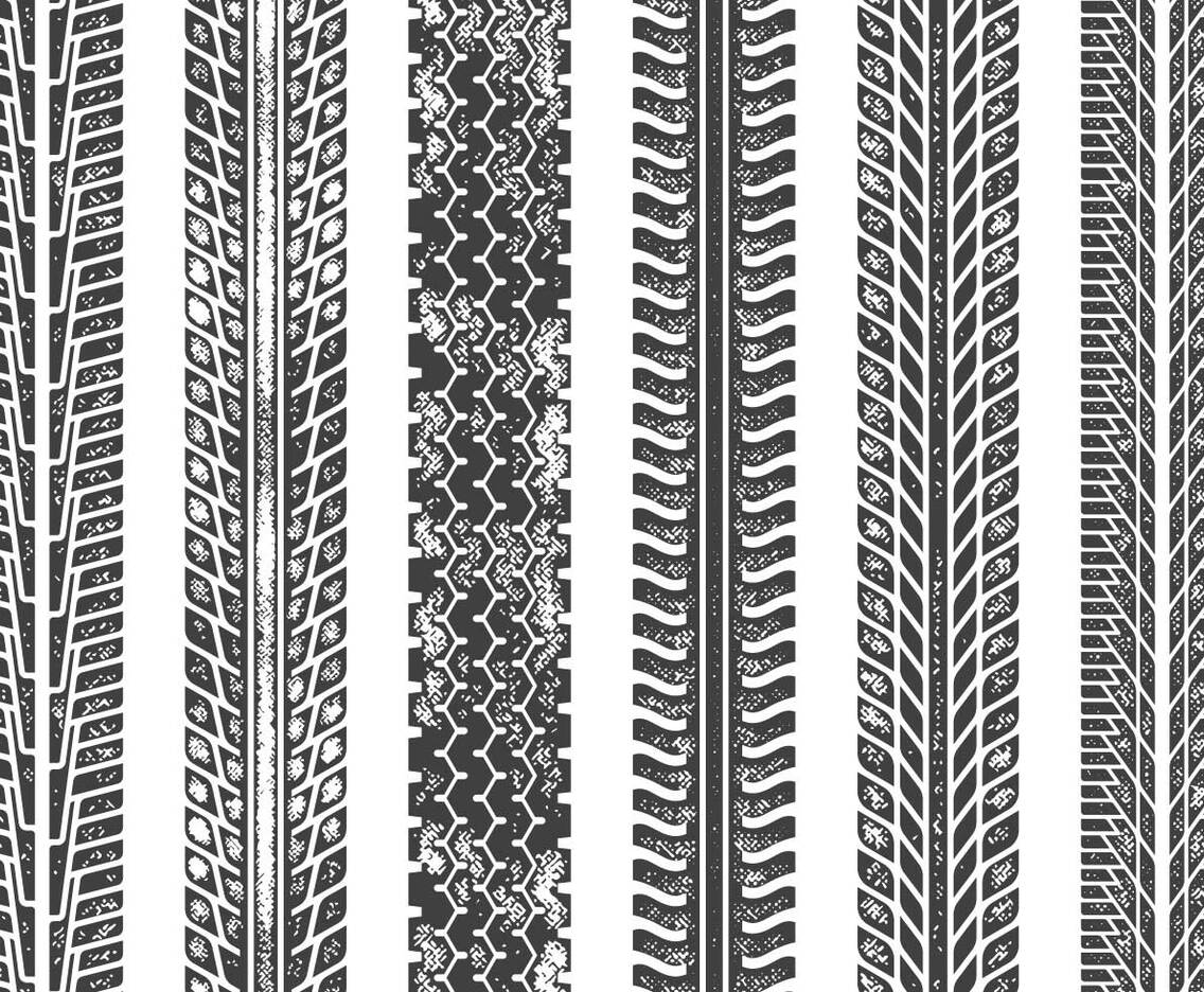 Tractor Tire Track Vectors