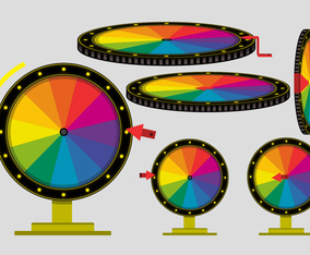 Try Your Luck Spinning Wheel Vectors