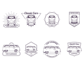 Free VW Camper Badge Vector