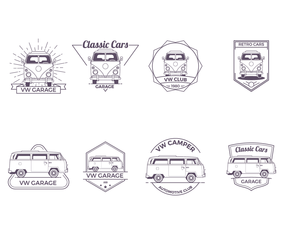 Free VW Camper Badge Vector