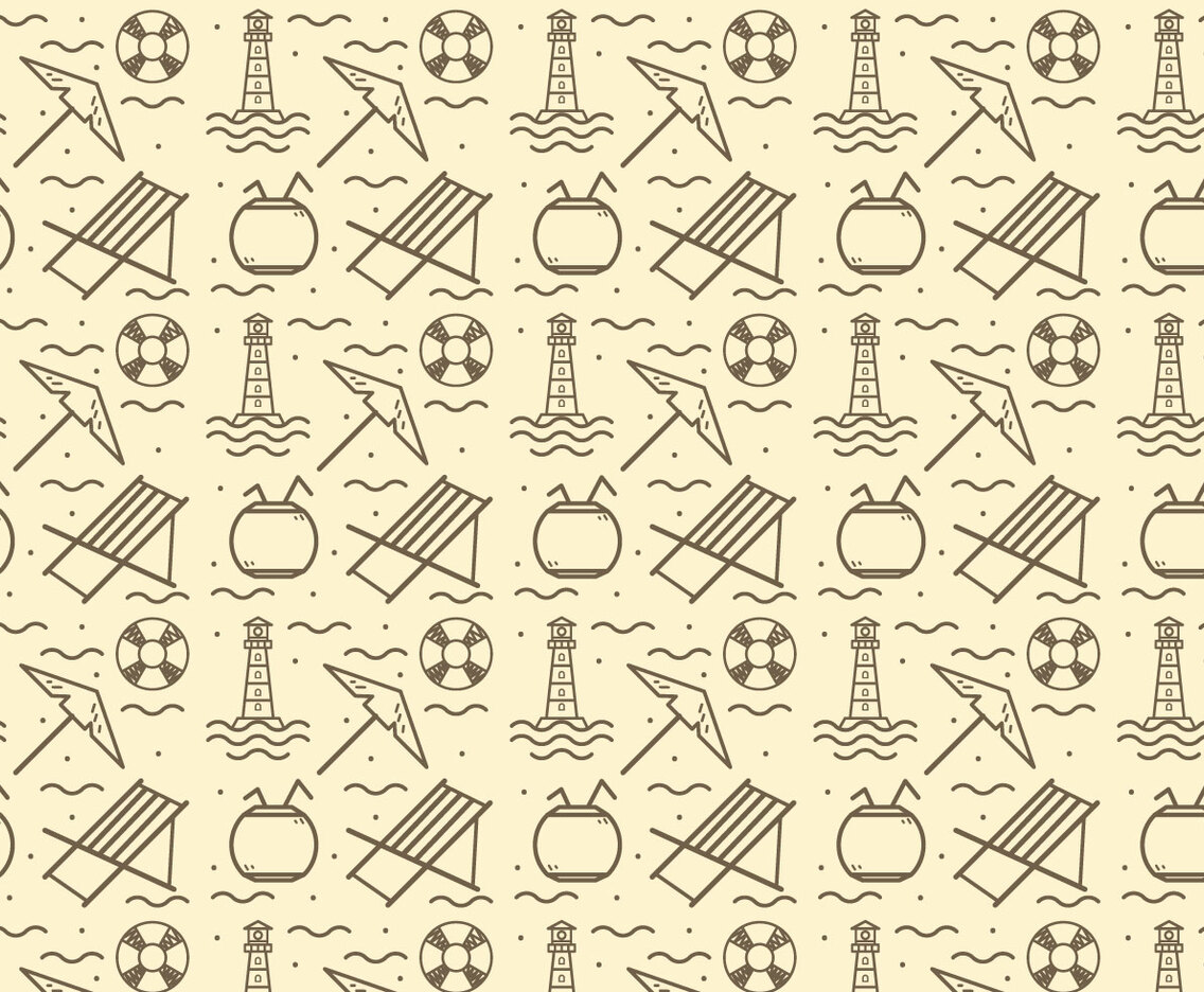 Free Beach Deck Chair Vector Pattern