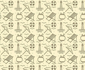 Free Beach Deck Chair Vector Pattern