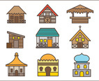 Free Shack Icons Vector Pack Two