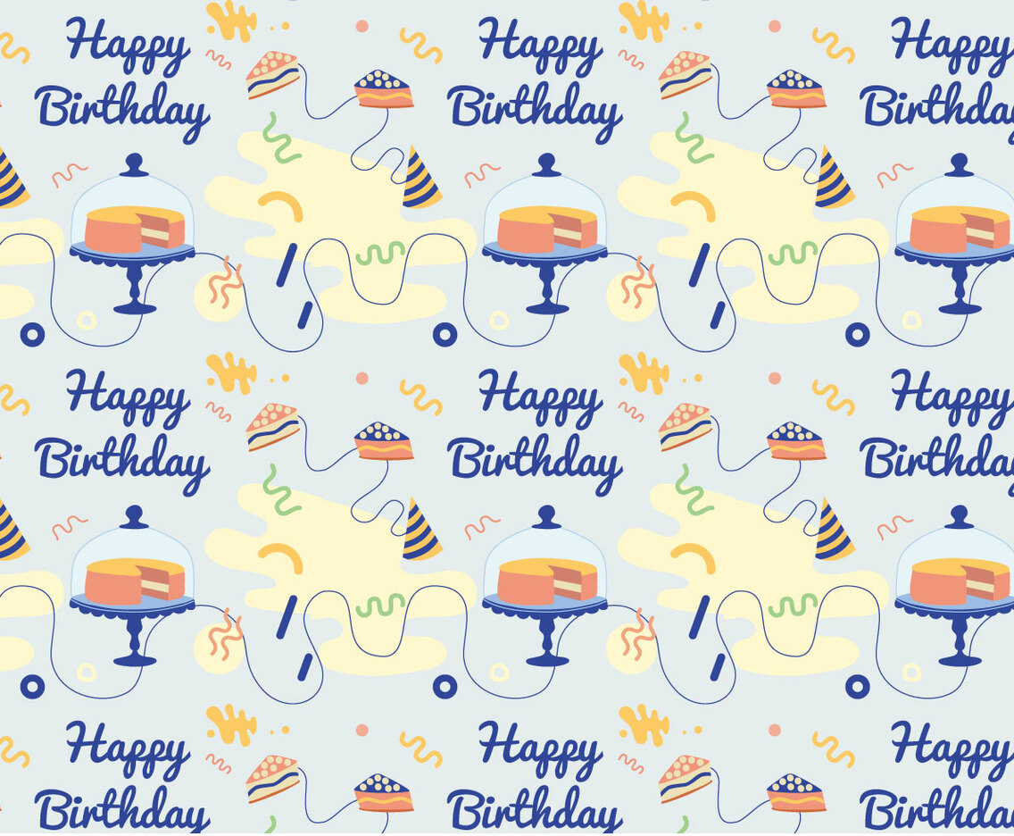 Vector Birthday Pattern
