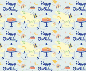Vector Birthday Pattern