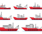 Set Of Tugboat Vector