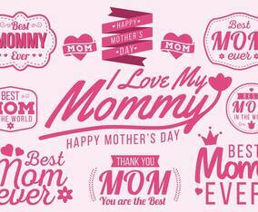 Free Happy Mother's Day Typography Vector