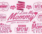 Free Happy Mother's Day Typography Vector