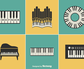Free Keyboard Instrument Vector Designs