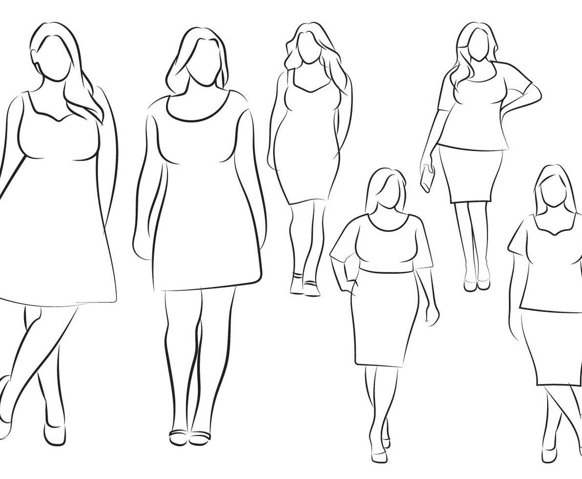 Hand Drawn Outline Fashion Illustration