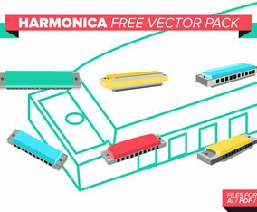Harmonica Free Vector Pack