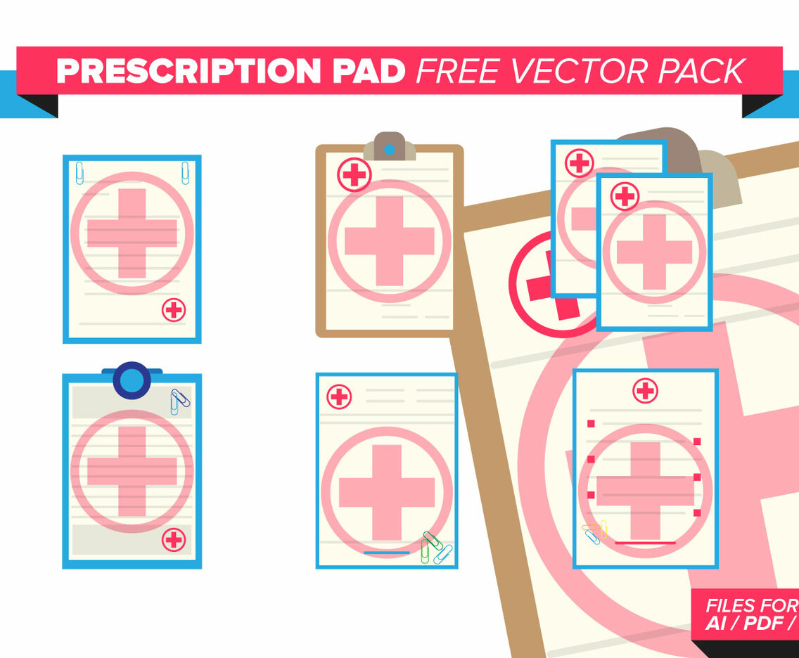 Prescription Pad Free Vector Pack