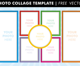 Photo Collage Templates Free Vector