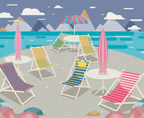Deck Chair Vector