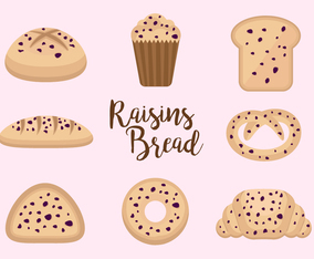 Free Raisins Bread Vectors