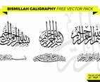 Bismillah Calligraphy Free Vector Pack