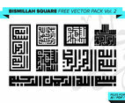 Bismillah Square Free Vector Pack Vol. 2