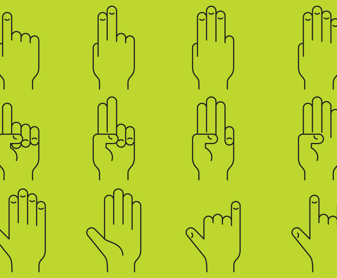 Hands Line Icons
