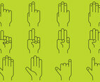 Hands Line Icons