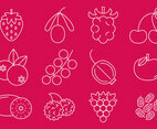 Berries Line Icons