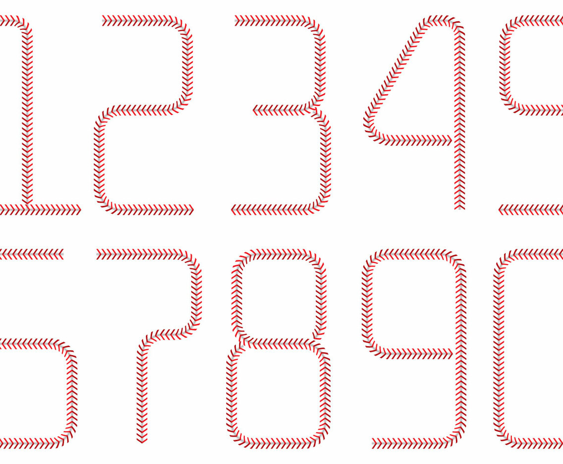 Baseball Lace Numbers