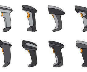 Set Of Barcode Scanner Vector