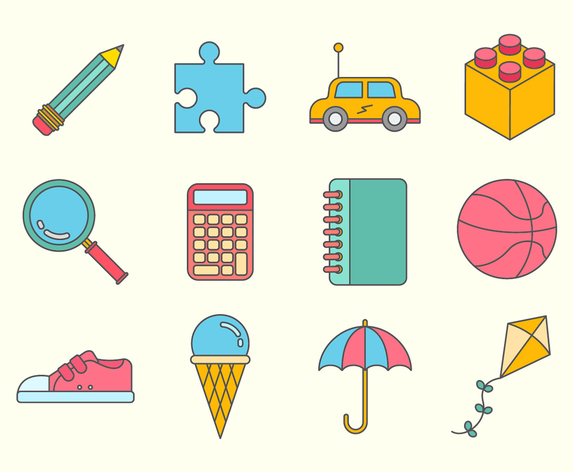 Free Kids Stuff Vector Icons