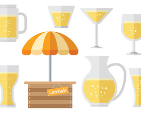 Free Lemonade stand icons Vector