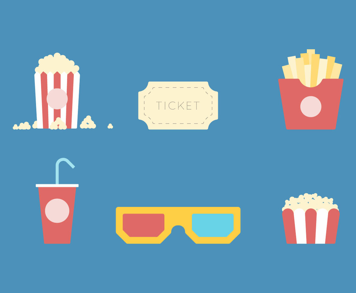 Free Popcorn Vector 1