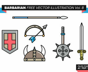 Barbarian Free Vector Illustration Vol. 8
