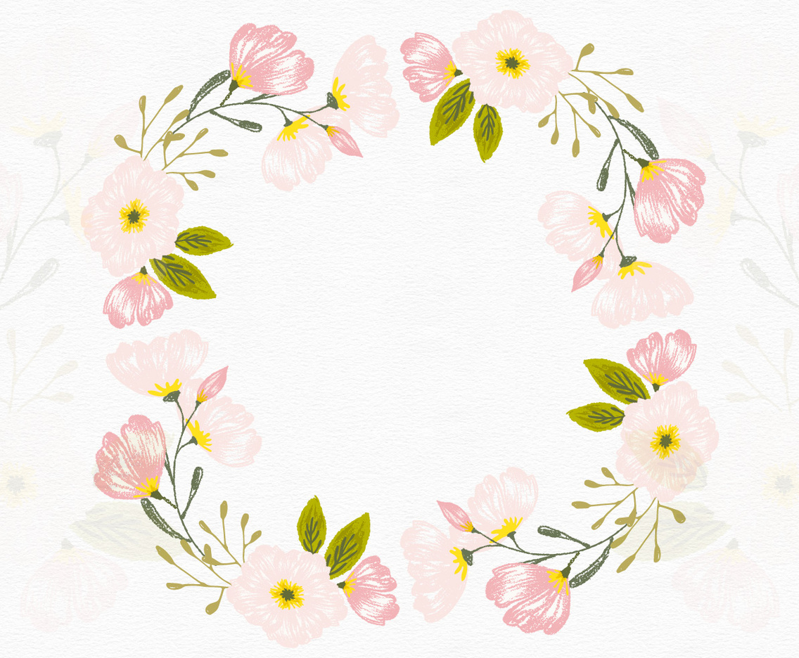 Floral Frame Vector Background