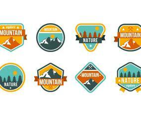 Free Mountain and Nature Badges Vector