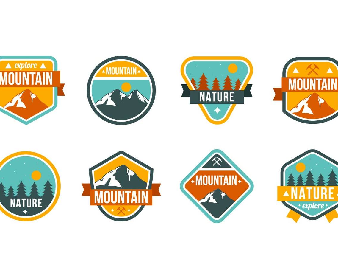 Free Mountain and Nature Badges Vector