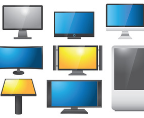 Free Led Screen Icons Vector